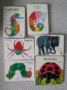 6 szt Eric Carle Głodna gąsienica Pająk Biedronka Konik Morski Kameleon 