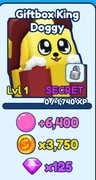 Giftbox King Doggy - Bubble Gum Simulator Infinity BGSI - Roblox