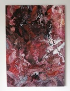 Abstrakcyjny obraz ręcznie malowany.