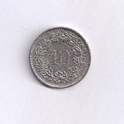 Przecena 60% 10 centymów ( rappenów ) Szwajcaria 1976 r