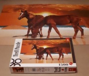 Puzzle Trefl 1500 Konie na plaży 
