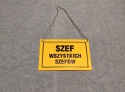 Tabliczka z lancuszkiem ''Szef wszystkich szefow''