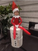 Psotny Elf on the shelf elf badly behaving