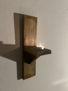 Półka drewniana na świecę vintage/loft/wykonana ręcznie
