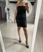 Sukienka z koronką czarna tuba r 36