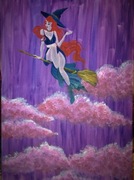 Wiedźma obraz 70/50 pion bez ramy magia