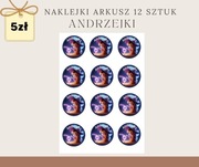Naklejki Andrzejki arkusz 12 szt.