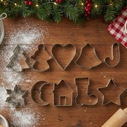 Foremki do ciastek motyw świąteczny 14 sztuk choinka bałwanek gwiazda itp. 