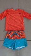 Kąpielówki r 128 i koszulka chłopięca