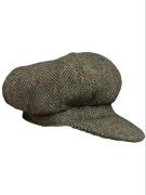 Czapka z daszkiem Beret retro Vintage Harris Tweed 90s 80s kapelusz