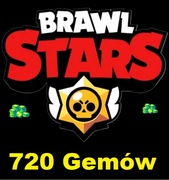 BRAWL STARS GEMY 720 SZTUK GEMS GEMÓW SUPERCELL ID LOGOWANIE NA KONTO