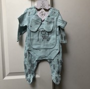 Nowy zestaw 5-pak 6-8 msc 68 cm body pajacyk misie