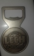 Metalowy otwieracz do piwa Lech złota jakoś piwa 