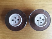 Gniazdko elektryczne porcelana szkło loft prl