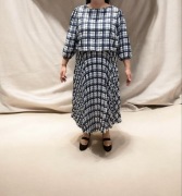 Nowa sukienka F&F granatowa w kratkę midi EU 50 UK 22 z metką