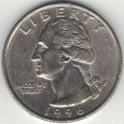 USA quarter dollar 25 centów 1996 P nr 2