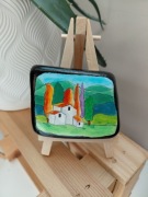 Malowany kamień, Pejzaż z górami