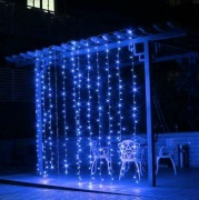 Niebieska solarna kurtyna ledowa 3x3m świetlna  
