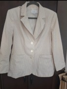 350) Marynarka żakiet Elegance Paris r. 42 beżowa taliowana