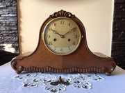 Zegar HAU 1929 art deco jasny dąb zadbany ładne aplikacje loft