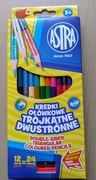 Kredki dwustronne, trójkątne 