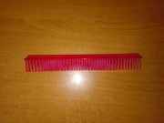 Grzebień do włosów potrójny grzebyk czerwony 16cm PRL