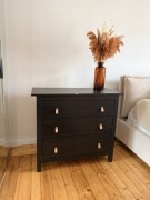Ikea Hemnes komoda czarna drewniana