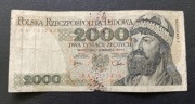 Stary banknot Polska 2000 zł 1979 rok PRL seria AA  rzadko spotykane 