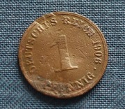 Moneta Niemcy 1 fenig 1906