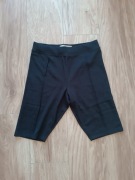 Czarne bawełniane spodnie do kolana kolarki S 36 średni stan