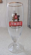 kufel Żywiec 0,3l na nóżce cienkie szkoło UNIKAT   nowy 