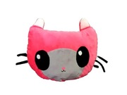 Różowa poduszka w kształcie słodkiego kota