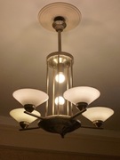 Żyrandol art deco miedzywojenny