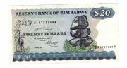 ZIMBABWE 20 DOLLARS 1983 P4C 10602