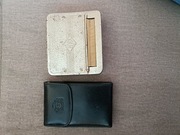 Papierośnica papierośnice PRL skóra metal 