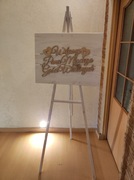 weselna tablica powitalna ze sztalugą