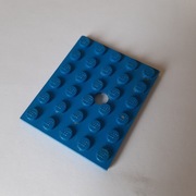 Lego 711 niebieska Modified Plate 5 x 6 with hole