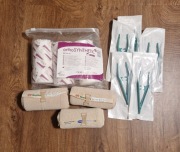 1x Putter binde, 2xRosidal K, 5xpęsety chirurgiczne, 3xpodkłady podgipsowe