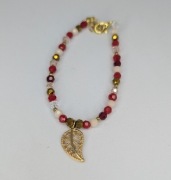 Bransoletka handmade z połyskujących koralików