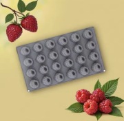 MALINA 24gn SZARA forma silikon 28.5*16.8*2.5 do Pieczenia Musów Czekolady