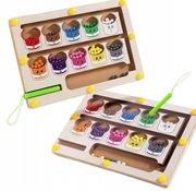 Drewniana Zabawka Dla Dzieci Labirynt Nauka Liczenia Magnetyczna