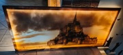 Foto obraz Zamek FRANCJA Mont Saint Michel PODŚWIETLANY LED DUŻY 150x70 cm