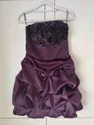 Elegancka fioletowa sukienka z gorsetem