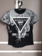 Męska koszulka t-shirt z krótkim rękawem z nadrukiem 100% bawełna S/M