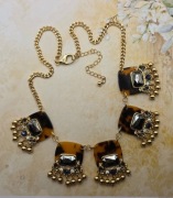 Panterka cętki złoty naszyjnik Kryształy kryształki vintage y2k modny