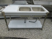 Nowy Zlew Gastronomiczny 2 Komorowy Z Półką 140/60/85