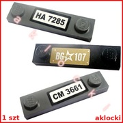 LEGO PŁYTKA 1x4 92593pb003 CM 3661 92593pb004 HA 7285 92593pb026 z 41107