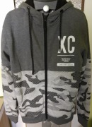 Bluza rozpinana z kapturem J.STYLE, szara XXL