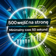 wejścia na stronę - 500 unikalnych wejść na stronę 50 sekund