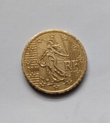 50 Euro centów - Francja 2001r,śr,24,25mm, waga 7,80g
